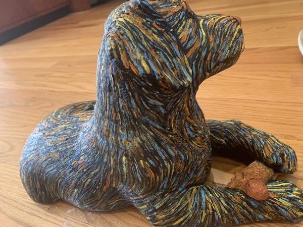 Nancy's Dog,  acrylic on plaster