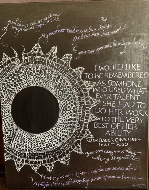 The Lace Collar, Gouache on canvas